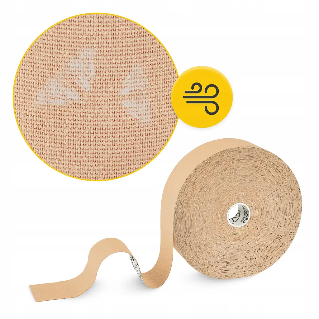 Стрічка кінезіологічна (кінезіо тейп) 4FIZJO 5 см x 31 м Beige (P-5905973405539) - фото 4