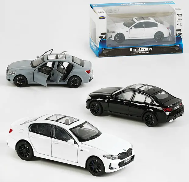 Машинка Автопром BMW БМВ TK - 10105 Авто Експерт, 3 кольори, металопластик, 1:32, звук, світло, інерція - фото 4