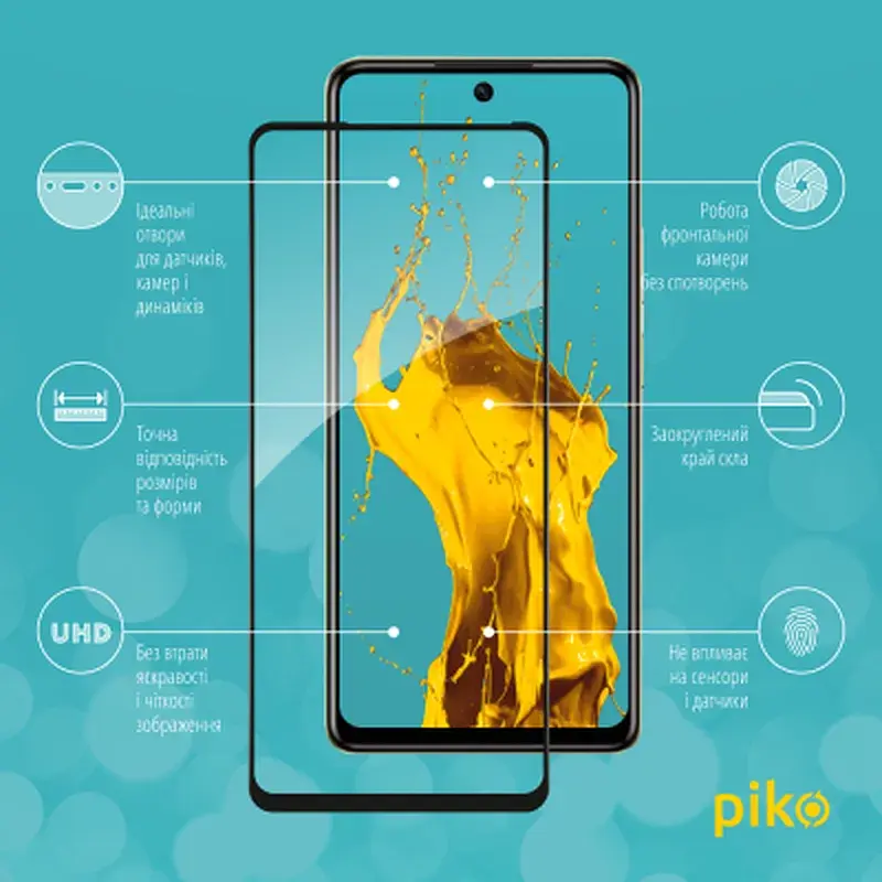 Скло захисне Piko Full Glue Infinix Hot 40 Pro Black (1283126589270) - фото 2