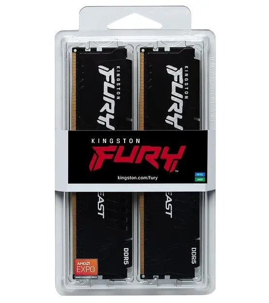 Модуль пам'яті Kingston Fury DDR5 32GB (2x16) 5600MHz Beast Black AMD EXPO (KF556C36BBEK2-32) - фото 4