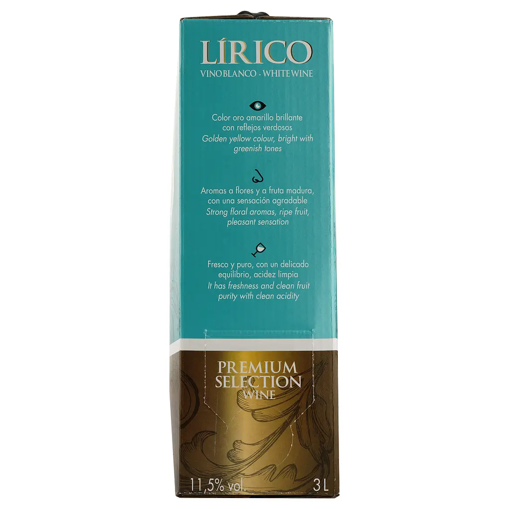 Вино Vincente Gandia Lirico Blanco, белое, сухое, 11,5%, 3 л - фото 2