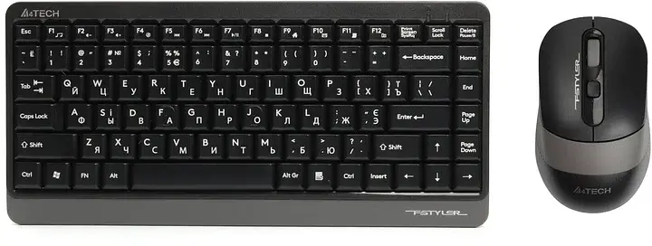 Комплект (клавіатура, миша) A4Tech Fstyler FG1110 Wireless Сірий