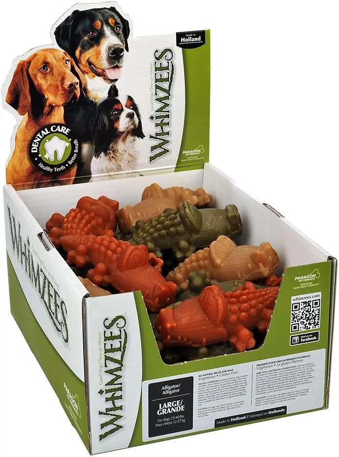 Натуральні ласощі для зубів собак WHIMZEES Dental Treats Alligator L 30 шт. - фото 2