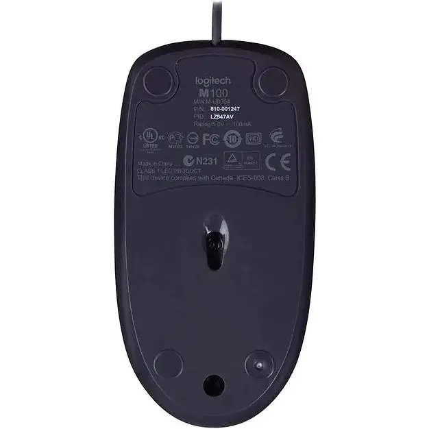 Миша провідна Logitech B100 чорна - фото 8