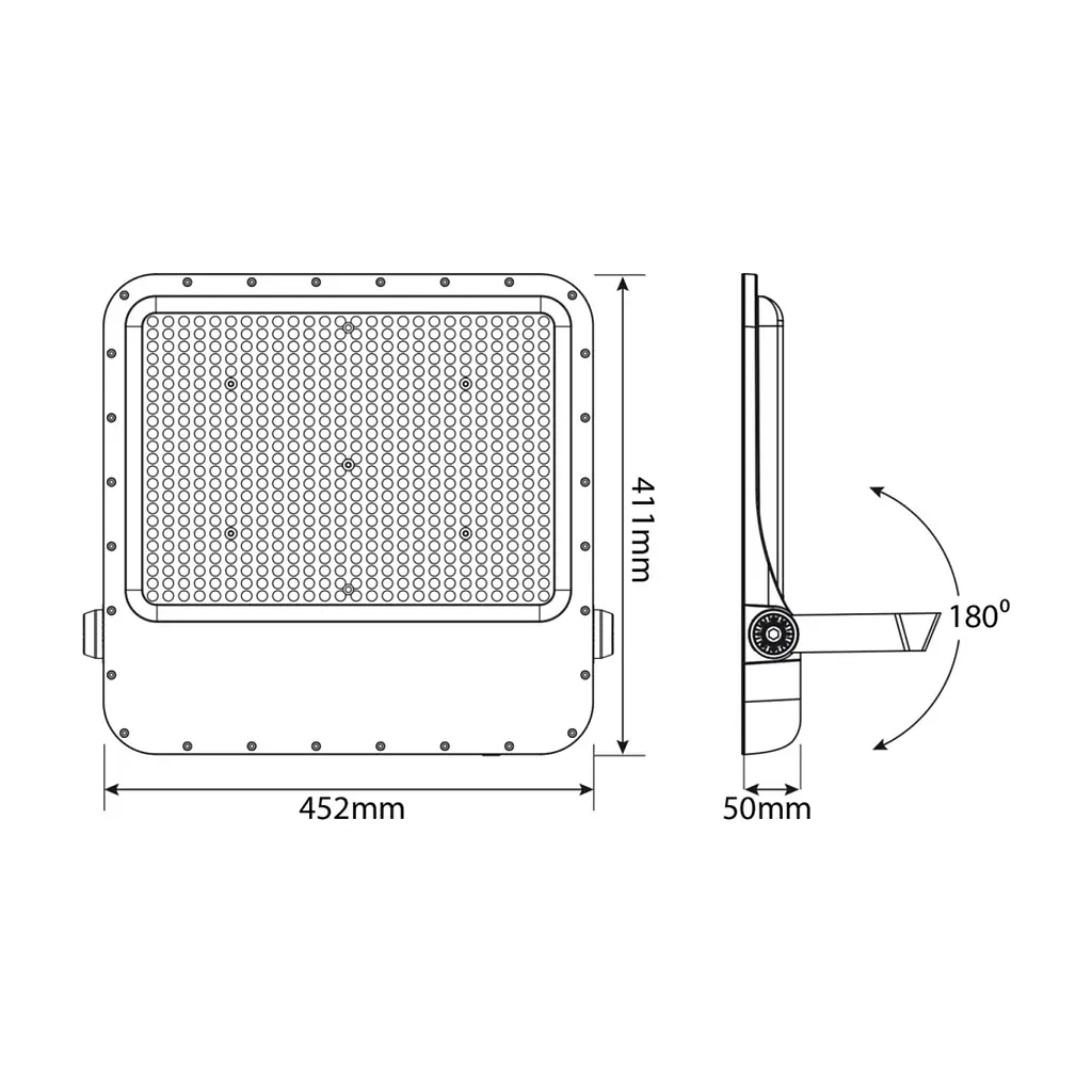 Прожектор Videx LED PREMIUM F2 400W 5000K 220V (VL-F2-4005G) - фото 6