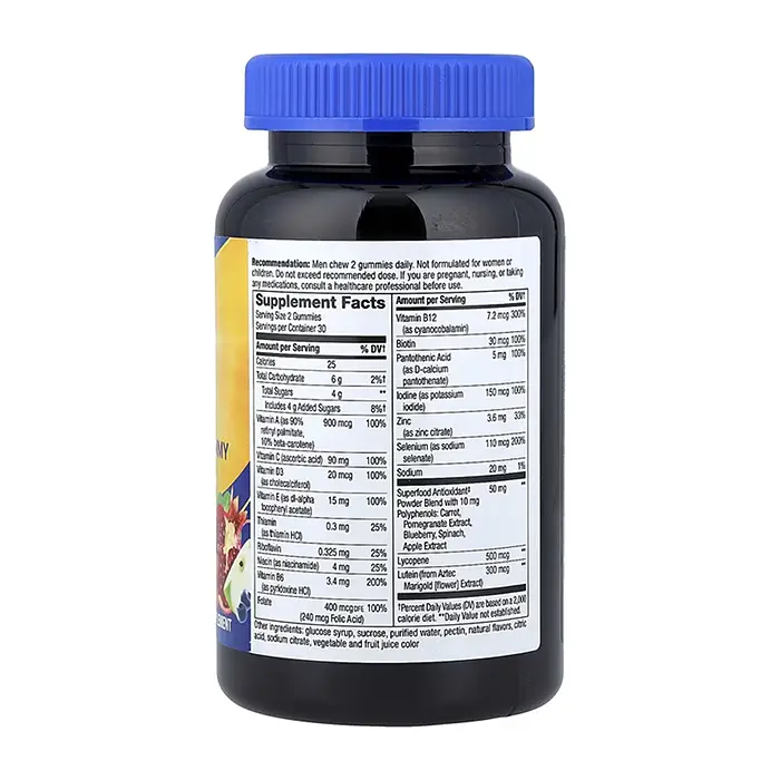 Мультивітаміни для чоловіків 50+ Alive!® Men's 50+ Multi Gummy 60 жувальних таблеток - фото 2