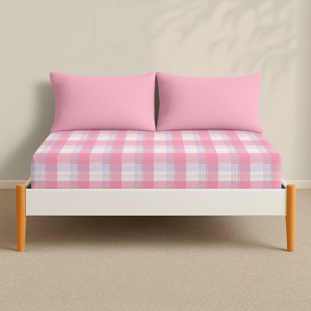 Простирадло на резинці фланель 90х200 AMETHYST TARTAN COSAS (4822052499351) - фото 3