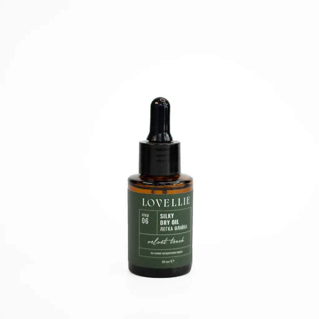 Легка фінішна олійка Оксамитовий дотик Silky Dry Oil Velvet Touch LOVELLIE 30 мл
