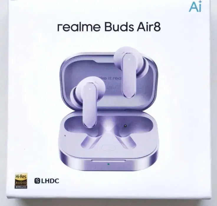 Бездротові навушники TWS - Realme Buds Air 8 фіолетові - фото 6