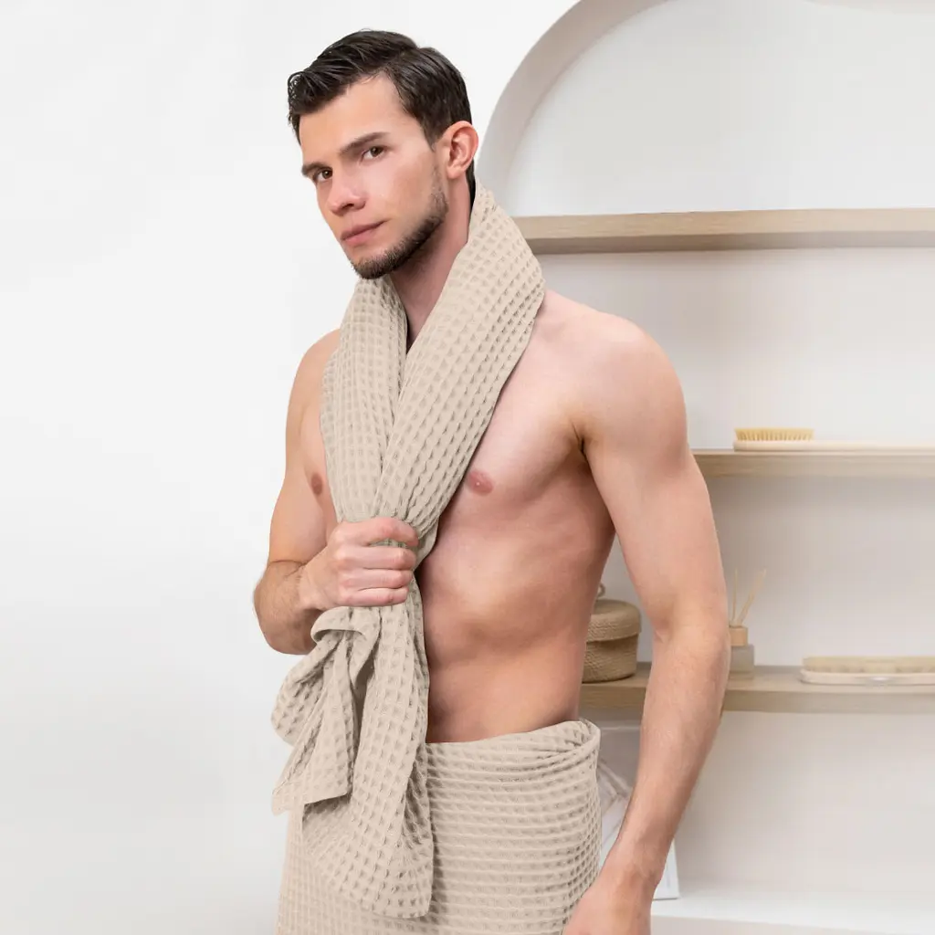 Рушник вафельний Magnolia Greek Waffle 55x100см (Towel_07Magnolia_GreekWaffle_55x100) - фото 6