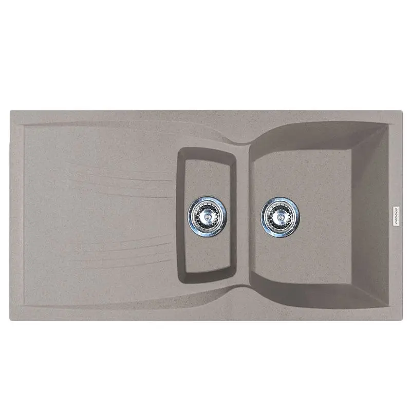 Кухонна мийка Adamant NEW LINE PLUS terra 975x495x235 мм, з крилом 97,5 см - фото 4