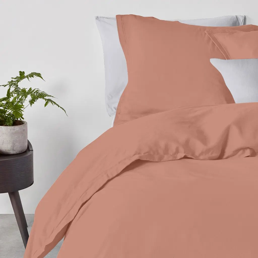 Комплект постільної білизни Cosas євро COPPER CS2 200 x 220 см (Ranfors_Brick_Grey_200) - фото 2