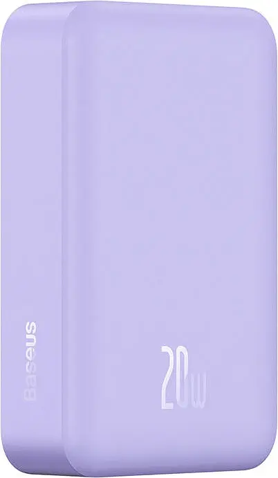 Портативний акумулятор Baseus Magnetic Mini Wireless Fast Charge 20W 20000mAh purple (PPCX150005) - фото 3
