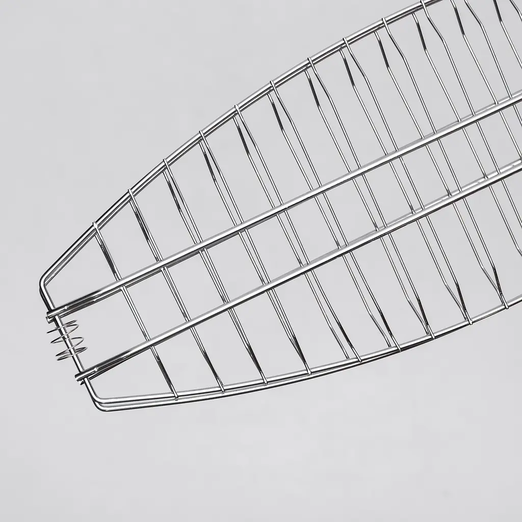 Решетка-гриль для рыбы Yiwu из нержавеющей стали 37х15 см для костра мангала кемпинга решетка для барбекю гриля шашлыка BQ-11 - фото 4