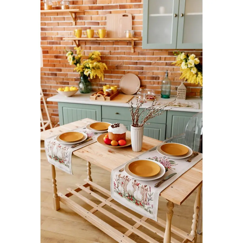 Дорожка Прованс Гуси 140х40 см (34163) - фото 10