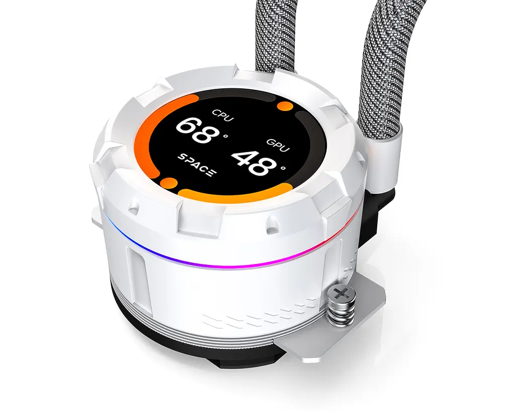 Система водяного охолодження ID-Cooling Space LCD SL240 XE White - фото 5