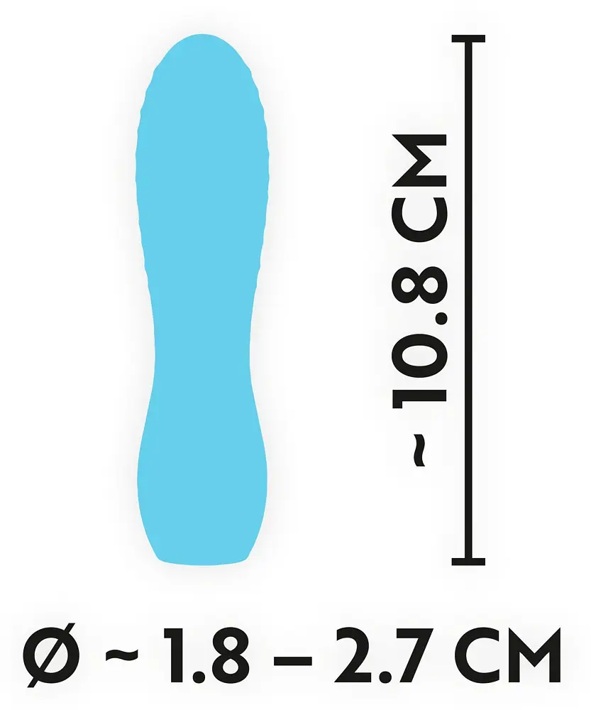 Вибратор Cuties Mini 10.8 см голубой - фото 7