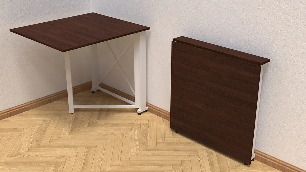 Стіл-книга трансформер Оріон 1 Ferrum-decor 750x810x730 Білий метал ДСП Венге Магія 16 мм (FRD-105425) - фото 4