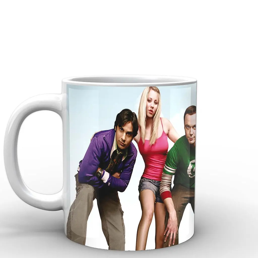 Кружка GeekLand Теория большого взрыва The Big Bang Theory на голубом фоне BB.002.11 330 мл белая - фото 2