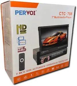 Автомагнітола 1DIN з висувним екраном 7 GPS XPRO CTC-708-10 (41105-CTC-708_2520) - фото 2