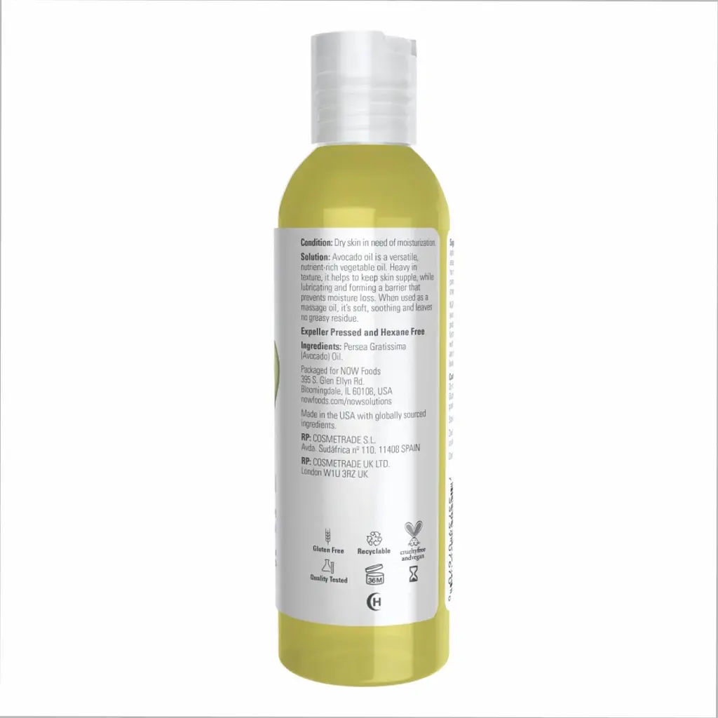 Масло авокадо Now Solutions Avocado Oil 118 ml - фото 3