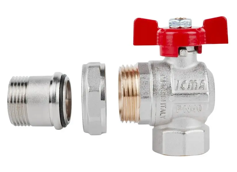 Кран кульовий Icma FAR. ROSSA 3/4" кутовий №361 (87361AE11) - фото 3