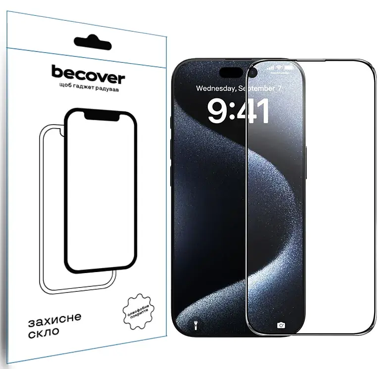 Скло захисне BeCover Apple iPhone 16 Plus Black (712123) - фото 2