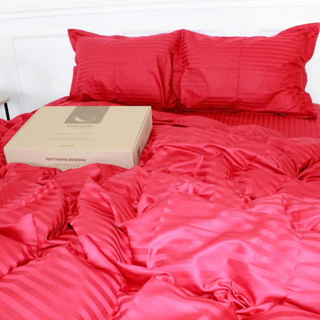 Постільна білизна MirSon Satin 30-0018Red 160х220 Сімейний (2200005254547) - фото 5