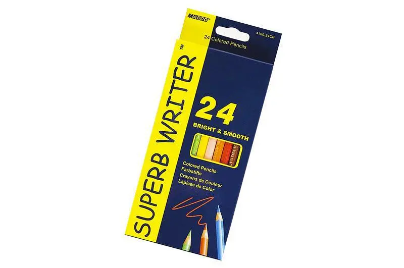 Набір кольорових олівців Marco Super Writer 24 кольори, шестигранний корпус із дерева (4100-24CB) - фото 2