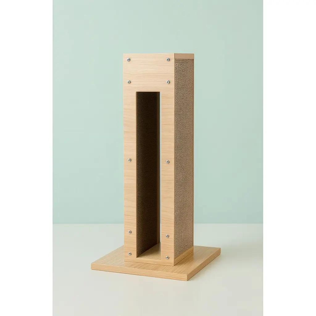 Дряпка-стовпчик Trixie для котів з іграшкою і котячою м'ятою картон/МДФ/джут світло-коричнева 30х30х62 см [CD] - фото 2