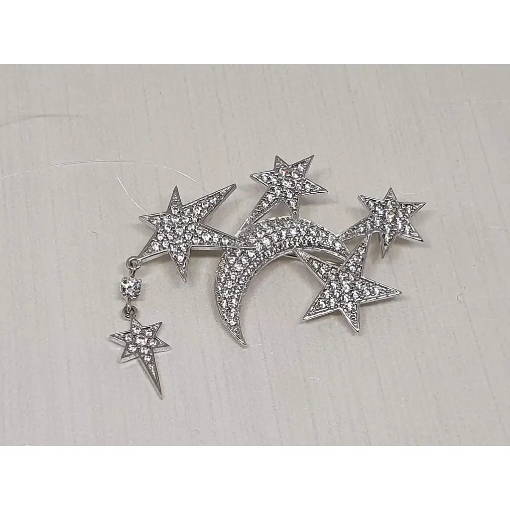 Срібна брошка Dear з фіанітами. 9008.1С - фото 2