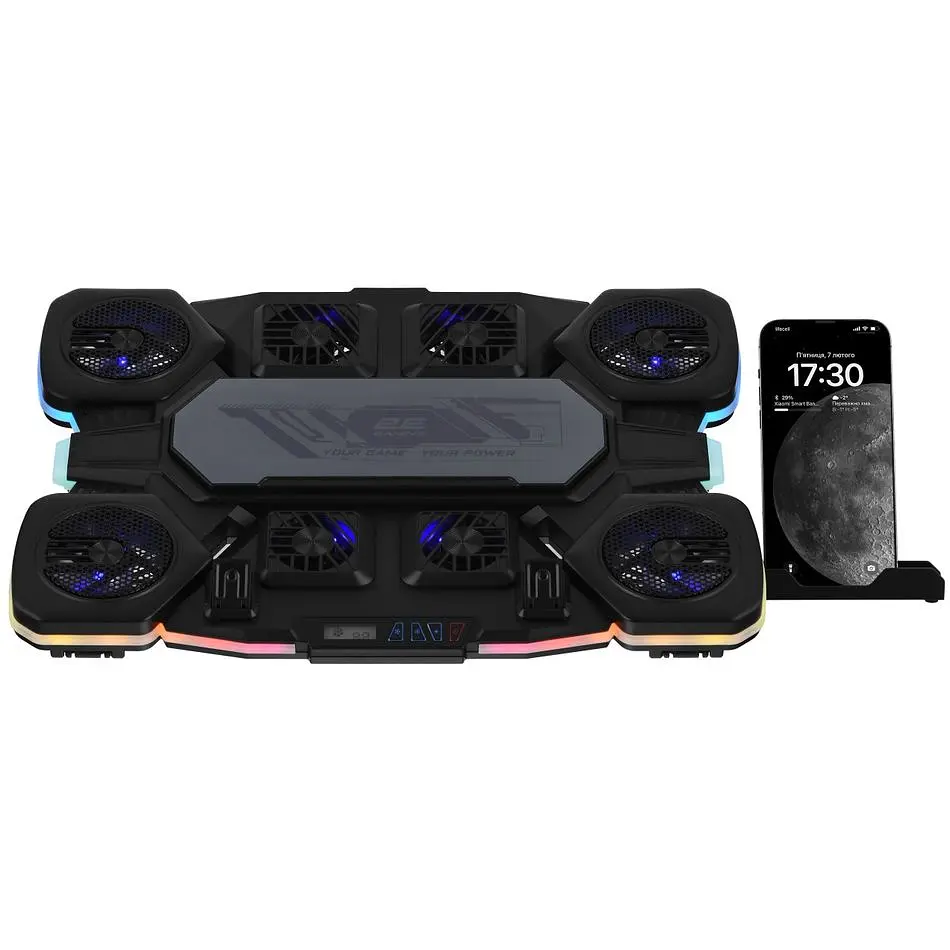 Охлаждающая подставка для ноутбука до 17,3 дюйма 2E GAMING CPG12 8xfans - фото 2