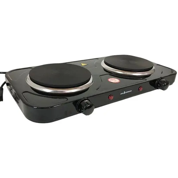 Електроплитка SeaBreeze SB-064 2000 Вт 2 конфорки диск чорна - фото 4