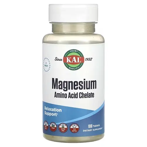 Магній Magnesium Amino Acid Chelate 100 таблеток KAL vit0005431