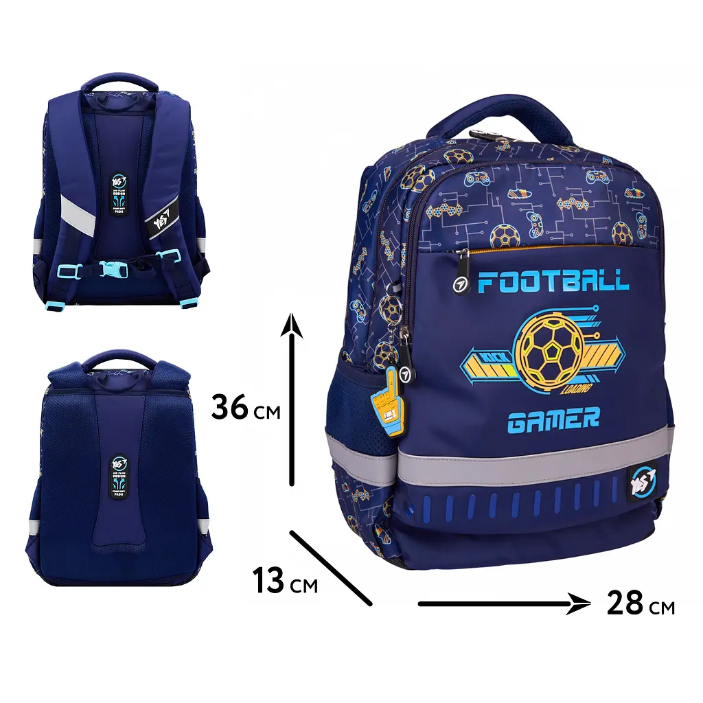 Рюкзак шкільний YES S-52 Ergo Football Gamer (559891) - фото 16