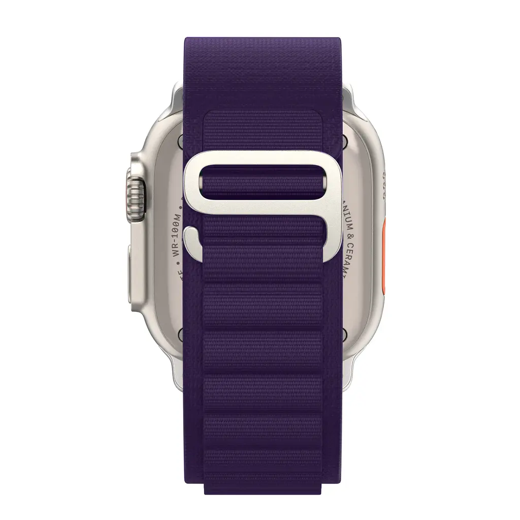 Ремінець для Apple Watch 49/46/45/44/42 (Series 1-3), фіолетовий, Alpine Loop Alpina Band, тканинний поліестеровий ремінець для смарт-годин, дихаючий, для активного відпочинку та спорту, ArmorStandart (ARM74199) - фото 6