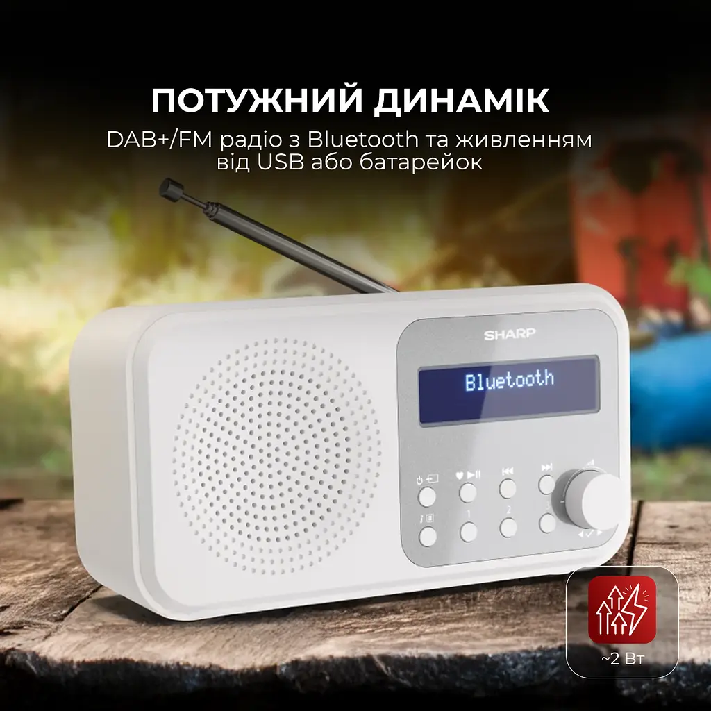 Радіоприймач Sharp DR-P420 White - фото 4