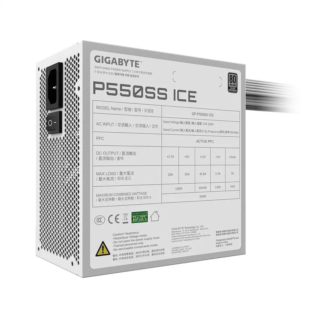Блок живлення Gigabyte 550W GP-P550SS ICE - фото 6