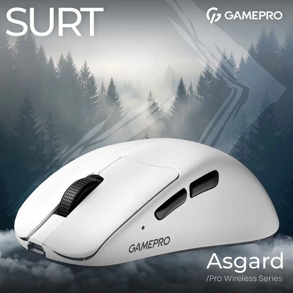 Миша GamePro Asgard Surt Wireless White (GM017W) [140401] - фото 5