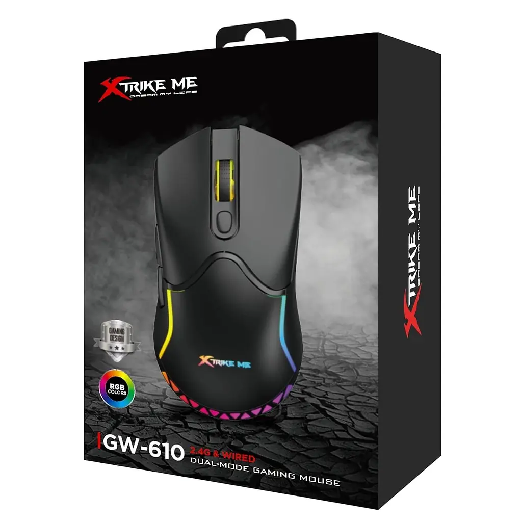 Миша Xtrike Me GW-610 RGB Black (GW-610) - фото 4