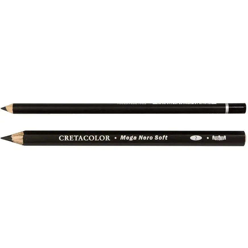 Олівець для рисунку Cretacolor MEGA Неро м’який  - фото 2