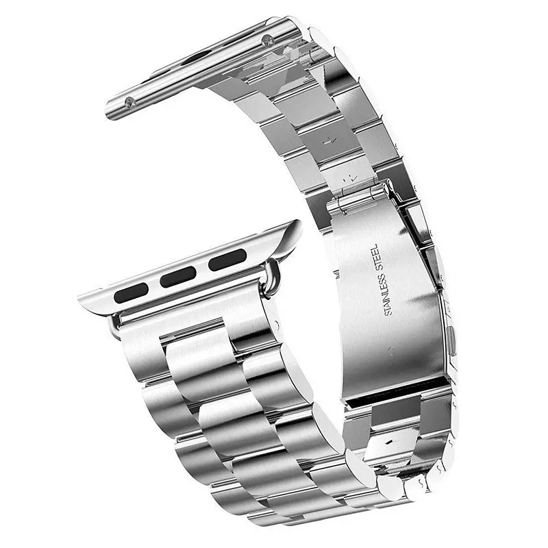 Браслет BeWatch для Apple Watch series 3/4/5/6 із шириною корпусу 38/40мм класичний сталевий Сріблястий (1020405) - фото 3
