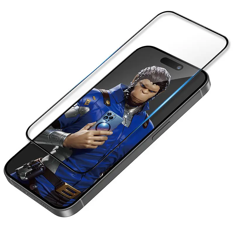 Захисне 3D скло Invisible Airbag для Apple iPhone 14 Pro Blueo teh0031874 - фото 4