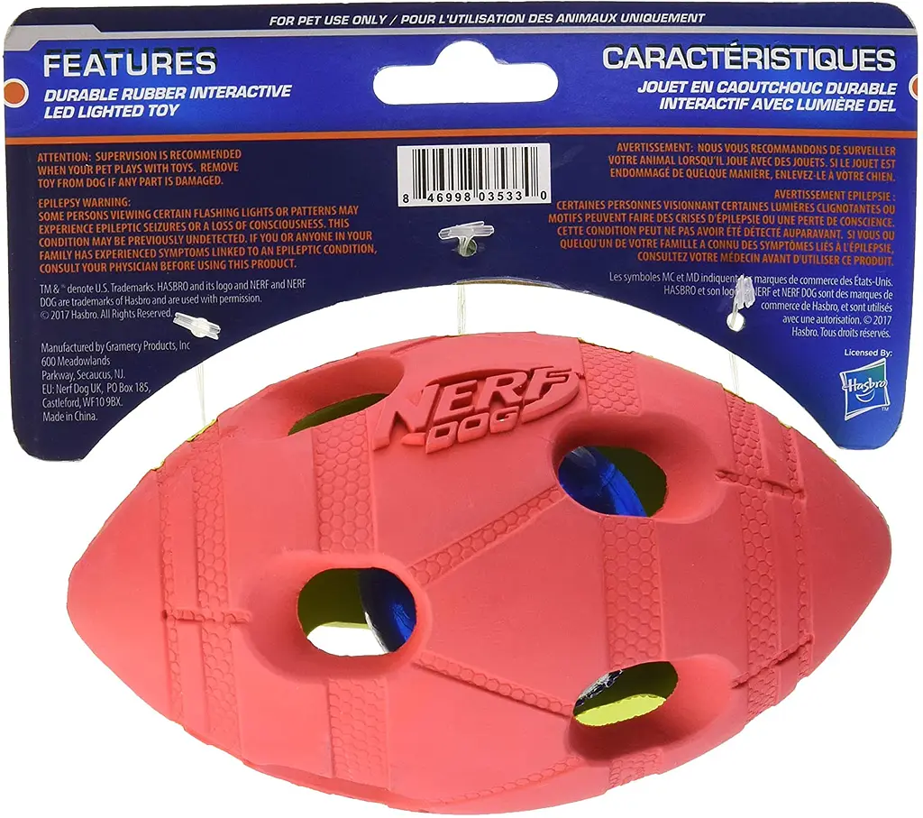 Футбольний м'яч для собак Nerf Dog Rubber Bash з інтерактивним світлодіодом - фото 3