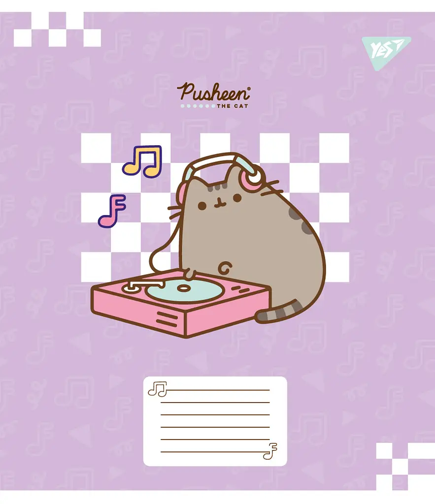 Нотний зошит Yes А5/12 Pusheen in music упаковка 25 шт. (766260) - фото 4