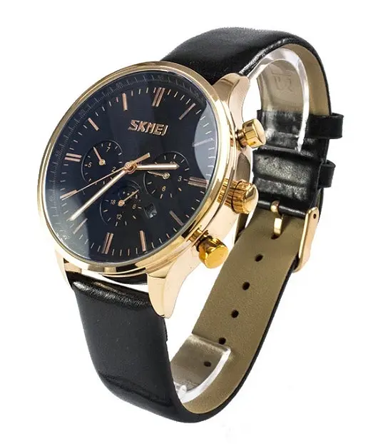 Чоловічий годинник Skmei 9117 Gold Brown класичні - фото 5