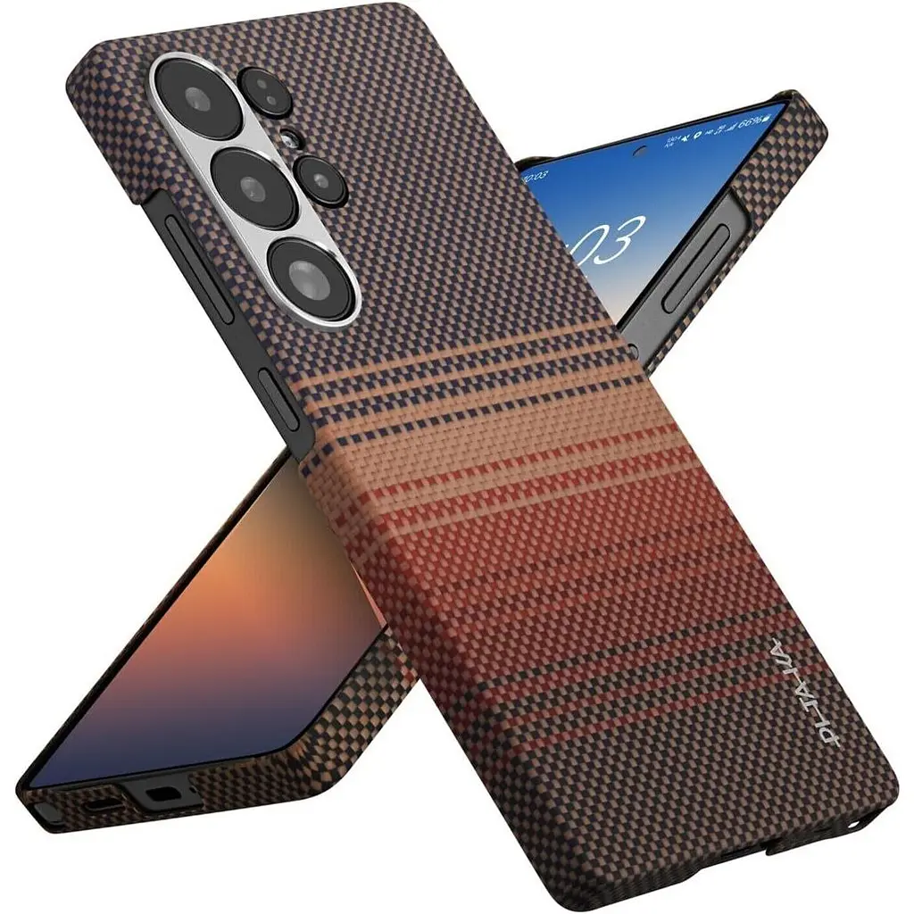 Чехол Pitaka MagEZ Tactile Woven для Samsung Galaxy S25 Ultra Sunset (KS2503U) [128409] - фото 3