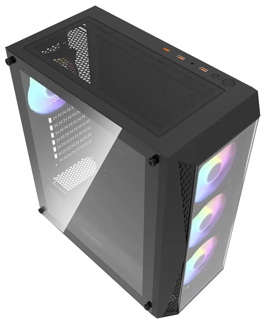 Корпус Darkflash DK352 Plus без блока питания (DK352 PLUS BLACK) - фото 2