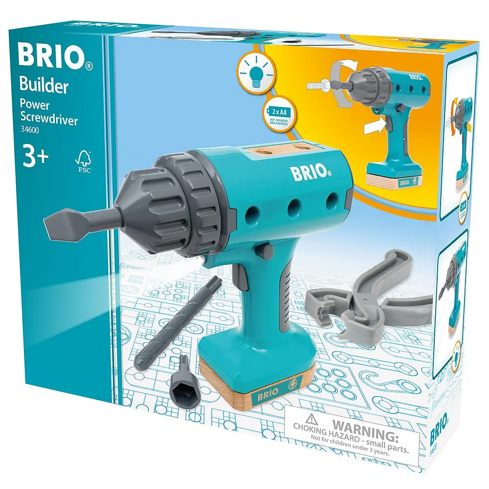 Дитячий шуруповерт на батарейках Brio Builder (34600)