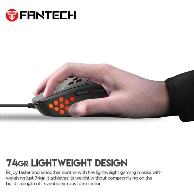 Ігрова миша Fantech X UX-2 RAPTOR PixArt 3360, 250IPS, 50G, 1200DPI Black - фото 8